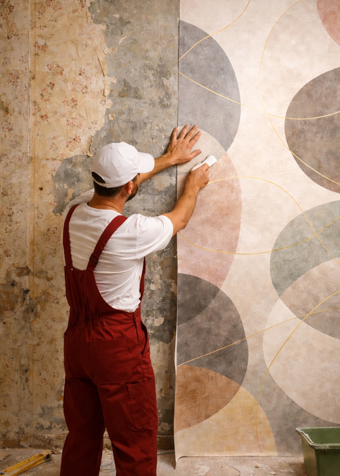 Fornitura e posa carta da parati leef