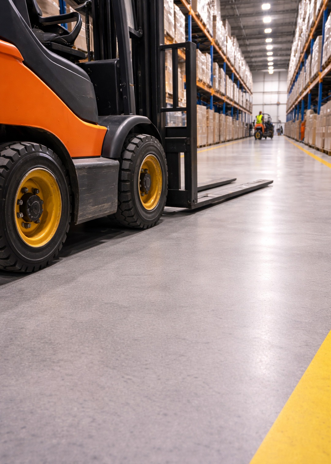 Fornitura e posa pavimenti per capannoni industriali e logistica leef