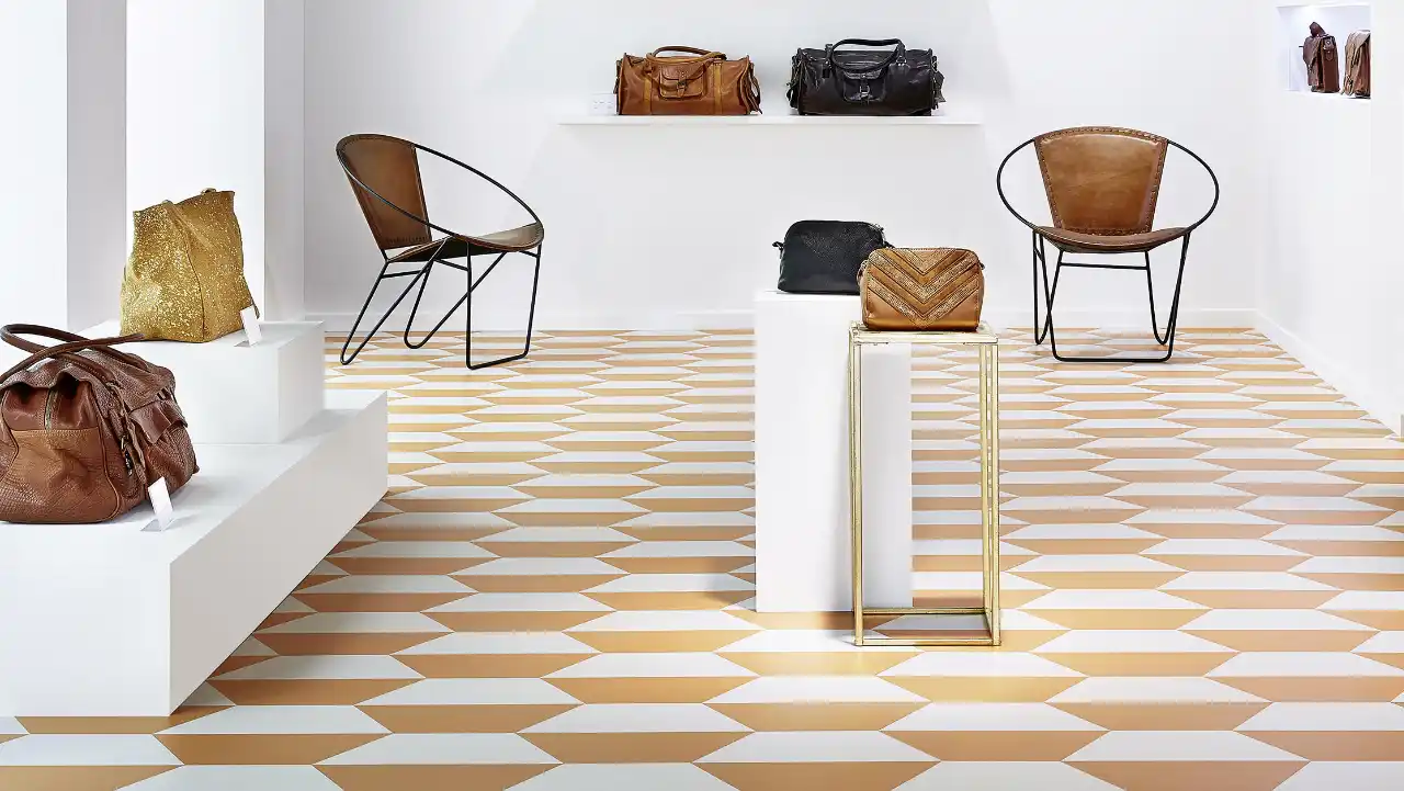 Leef negozi retail con pavimento vinilico modulare personalizzabile id mixonomi bologna