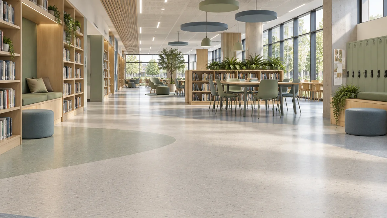 Leef spazi commerciali con pavimento vinilico acustico 16 dB bologna