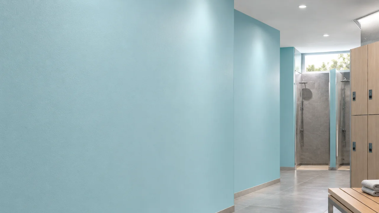 Leef rivestimento murale vinilico impermeabile per spogliatoi aquarelle wall hfs emilia romagna